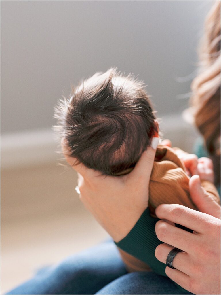 Close up of baby's hair