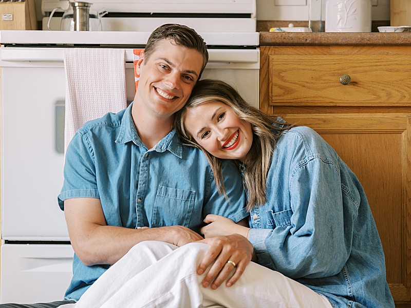 Couple in their first apartment