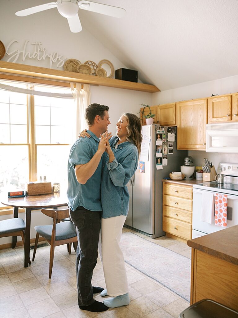 Couple in their first apartment