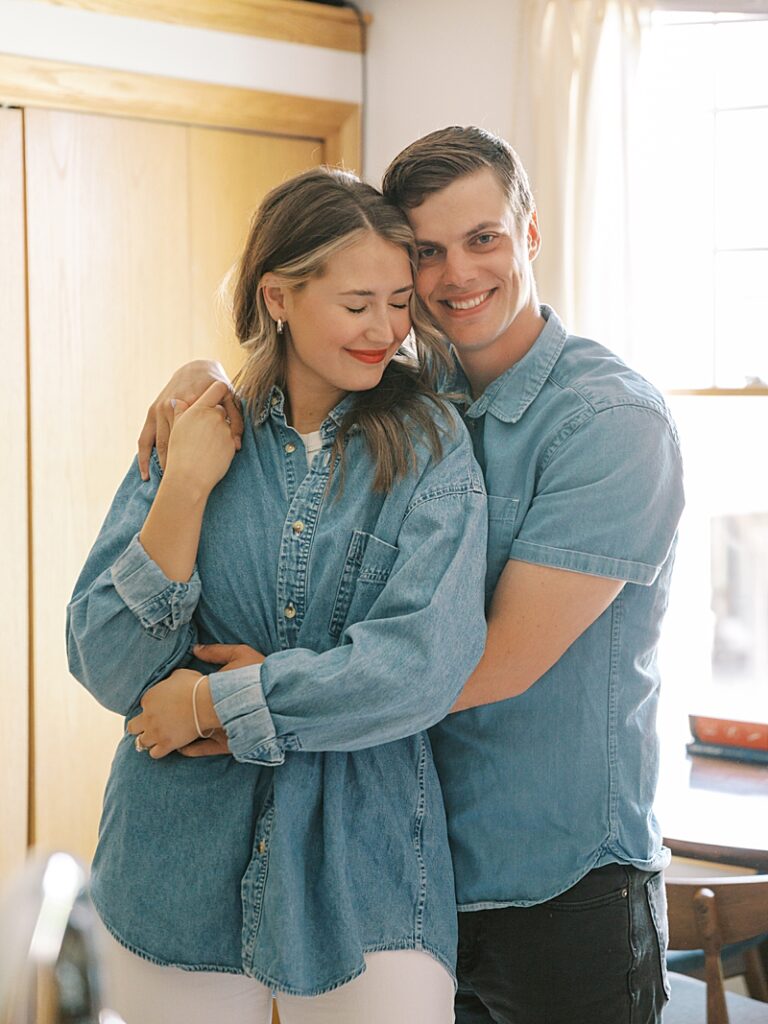 Couple in their first apartment