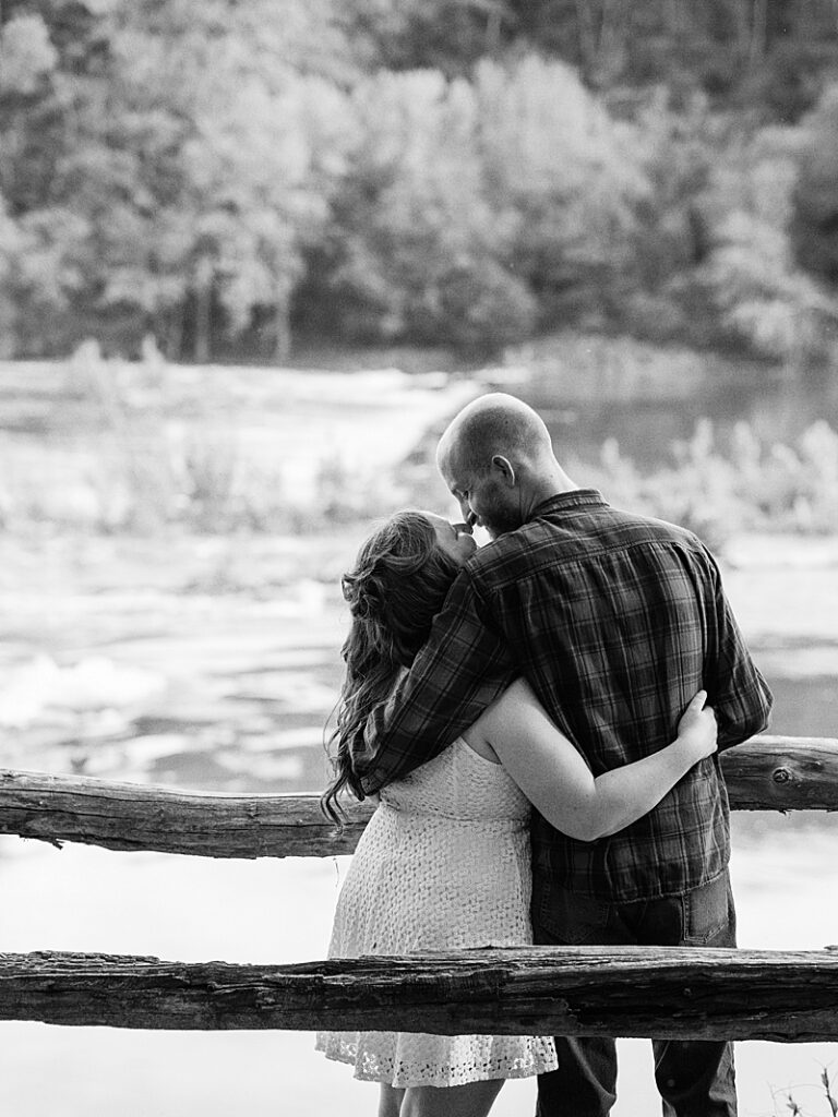 Couple overlooking the Cedar River