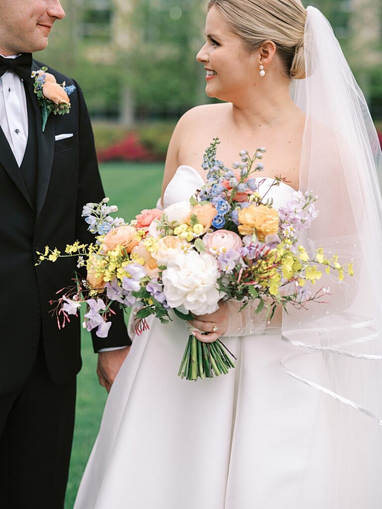 Bride and Groom downtown Des Moines