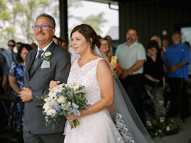 Wedding ceremony at the Midnight Gem in Swisher