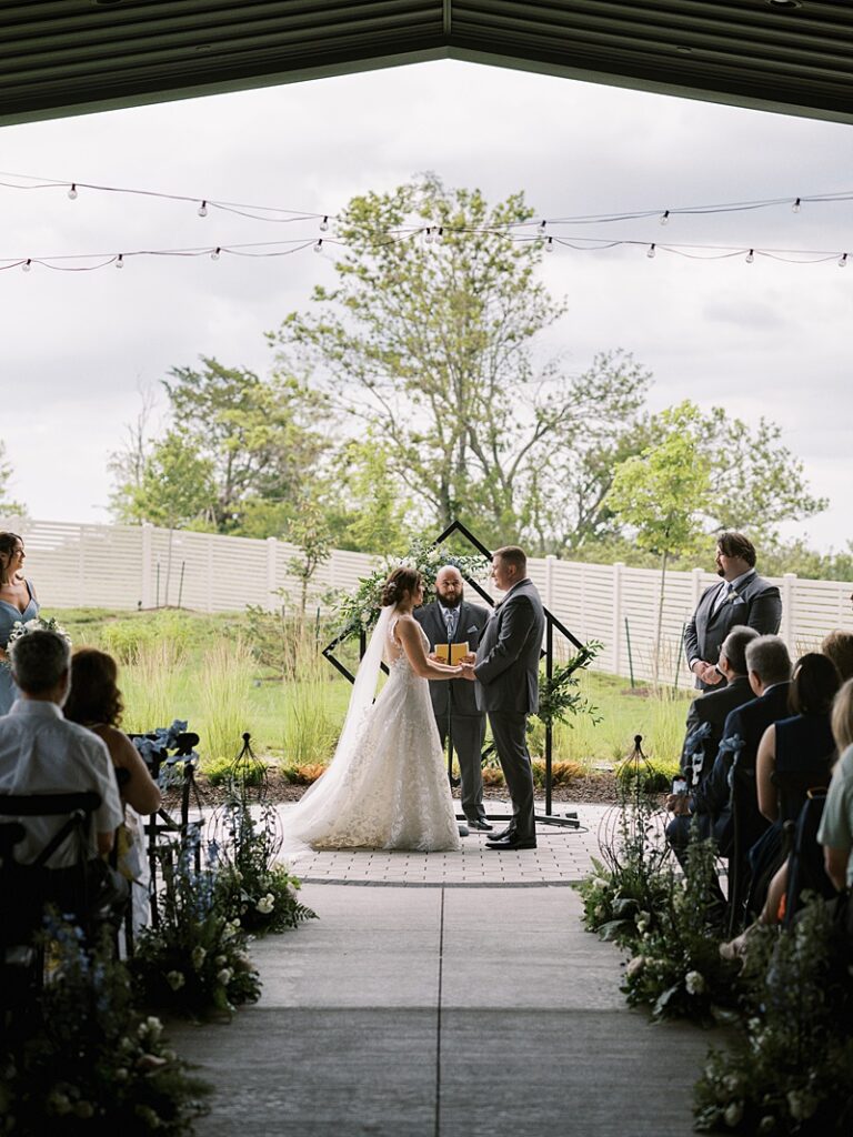 Wedding ceremony at the Midnight Gem in Swisher