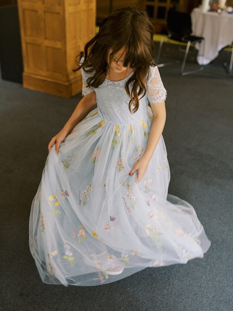 Flower girl at Iowa Memorial Union